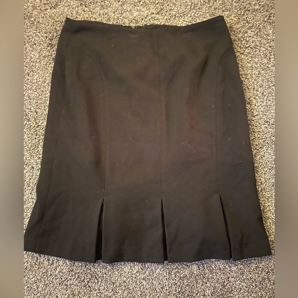 Black Pleated Skirt Rafaella Petites Size 8P